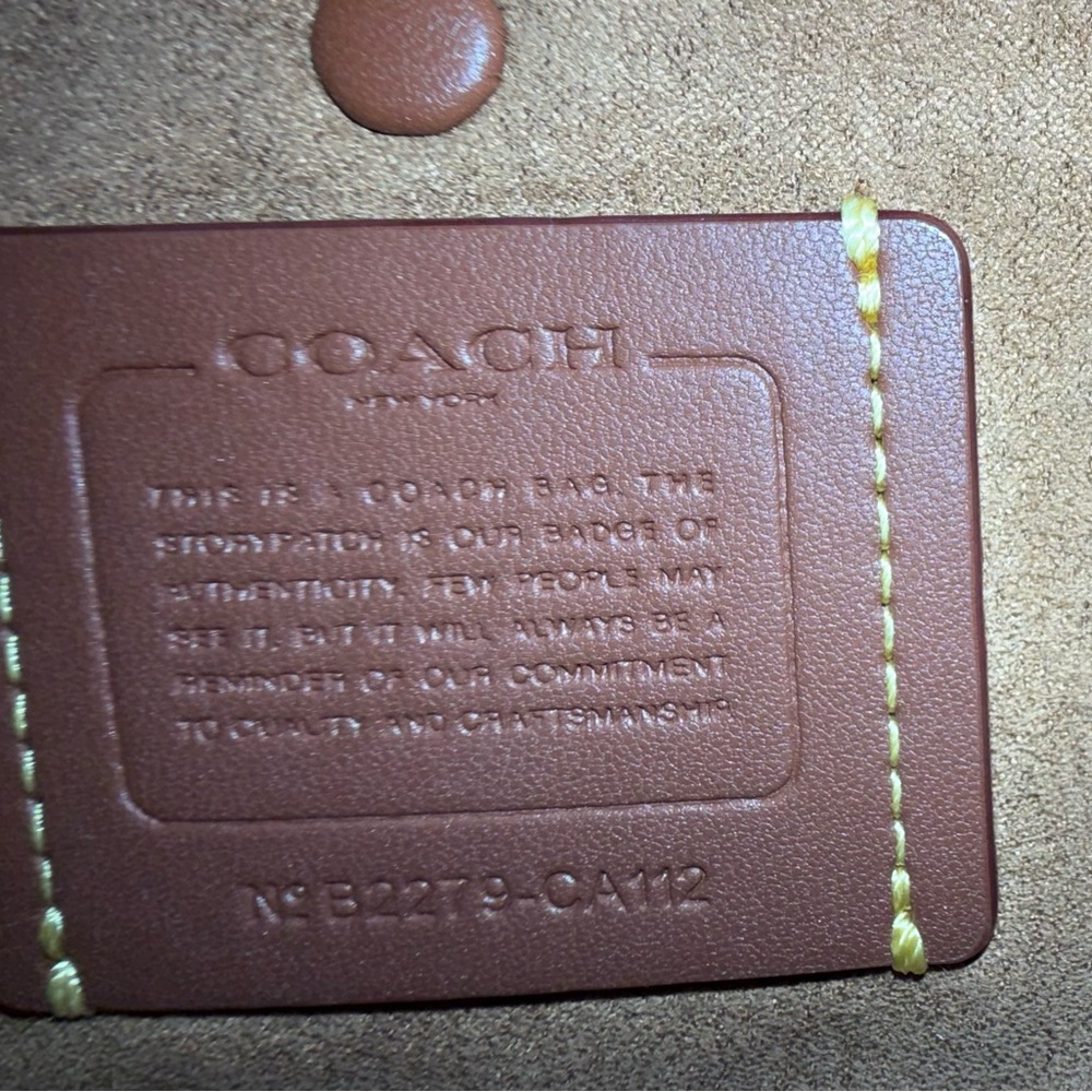 Coach Tali Black Shoulder Bucket Bag with Gold Accent - Picture 7 of 7